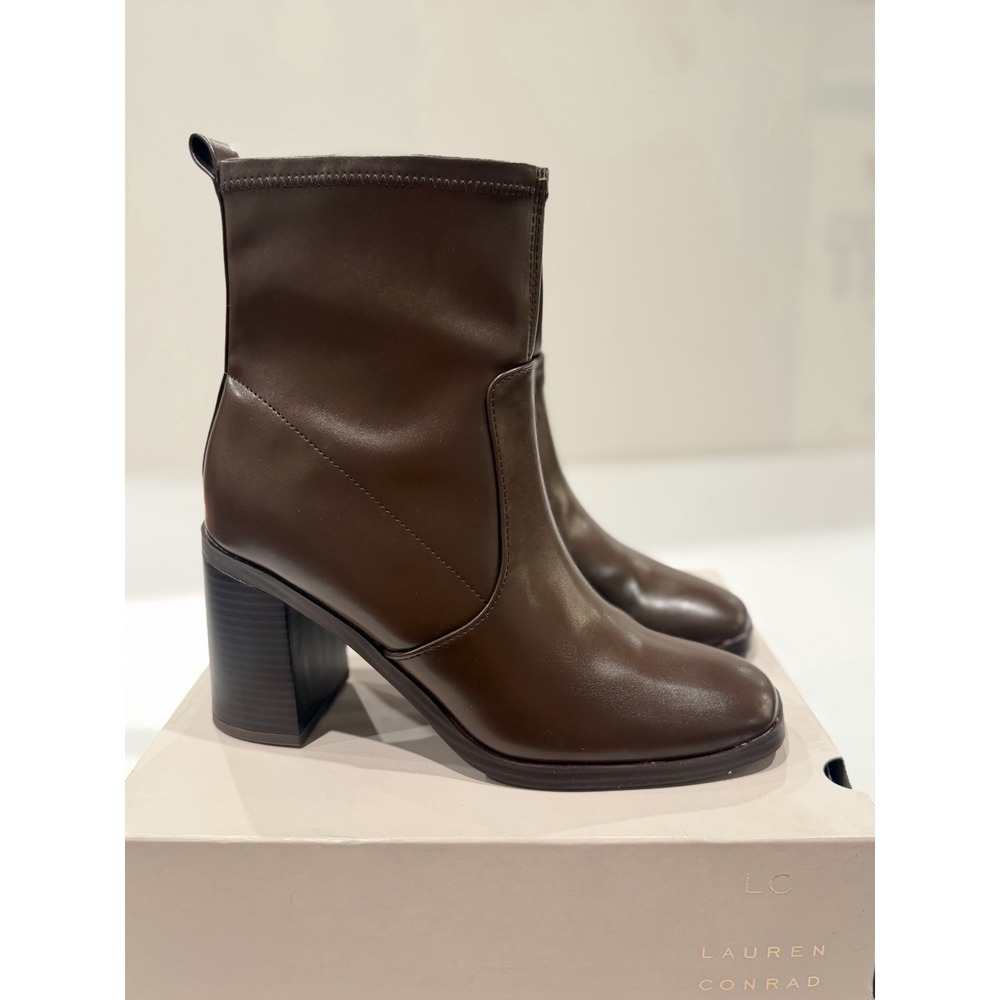 Lauren Conrad Zamino Women's Stretch Heeled Boot Shoes Sz9.5 Fall Winter Elegant